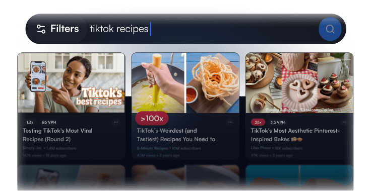 Filters interface showing category and sorting options